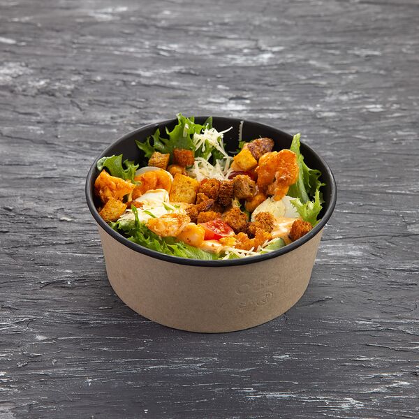 Салат хрустящий с курицей и шампиньонами