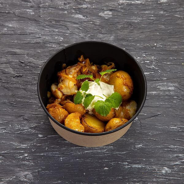 Щеки трески по-деревенски